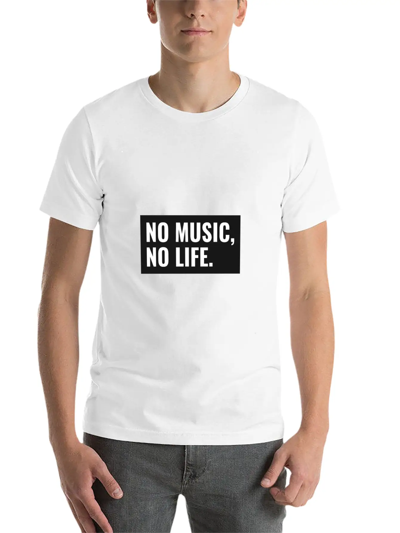 No Music No Life Funny Music Lover Gift Musical Al Stylish Everyday T-Shirt – Unisex Basic Cotton Tee