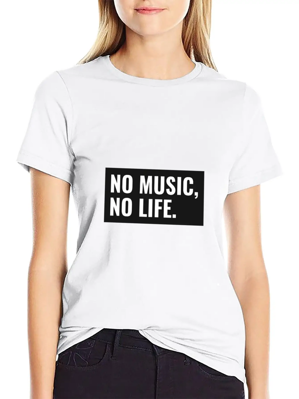 No Music No Life Funny Music Lover Gift Musical Al Stylish Everyday T-Shirt – Unisex Basic Cotton Tee