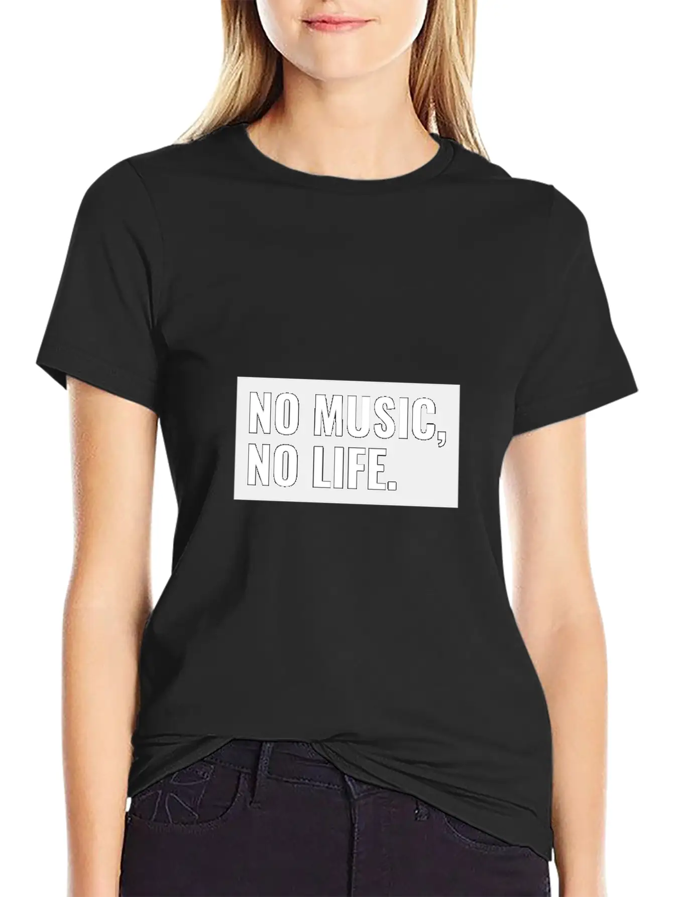 No Music No Life Funny Music Lover Gift Musical Al Stylish Everyday T-Shirt – Unisex Basic Cotton Tee