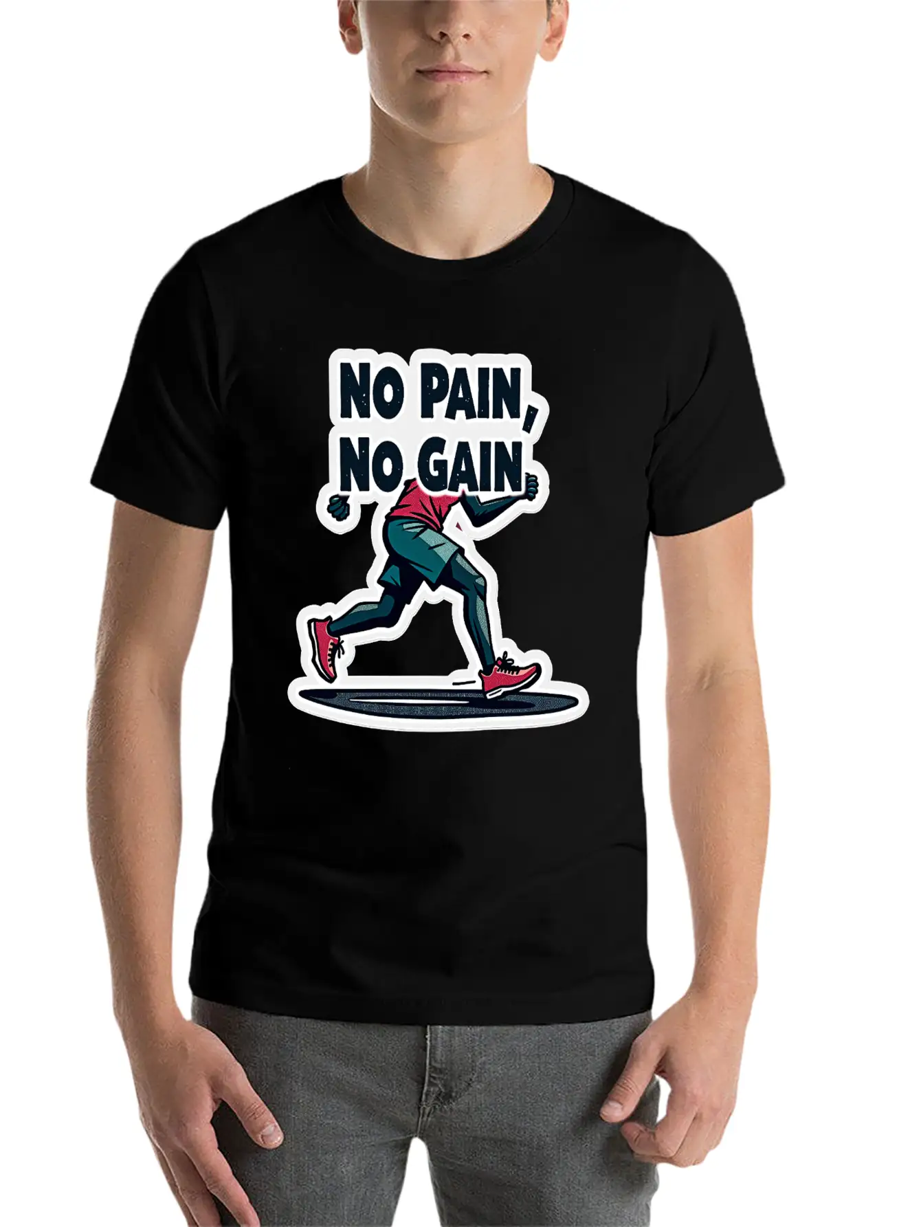 No Pain No Pain Unisex Short Sleeve Soft Cotton T-Shirt – Casual Everyday Wear