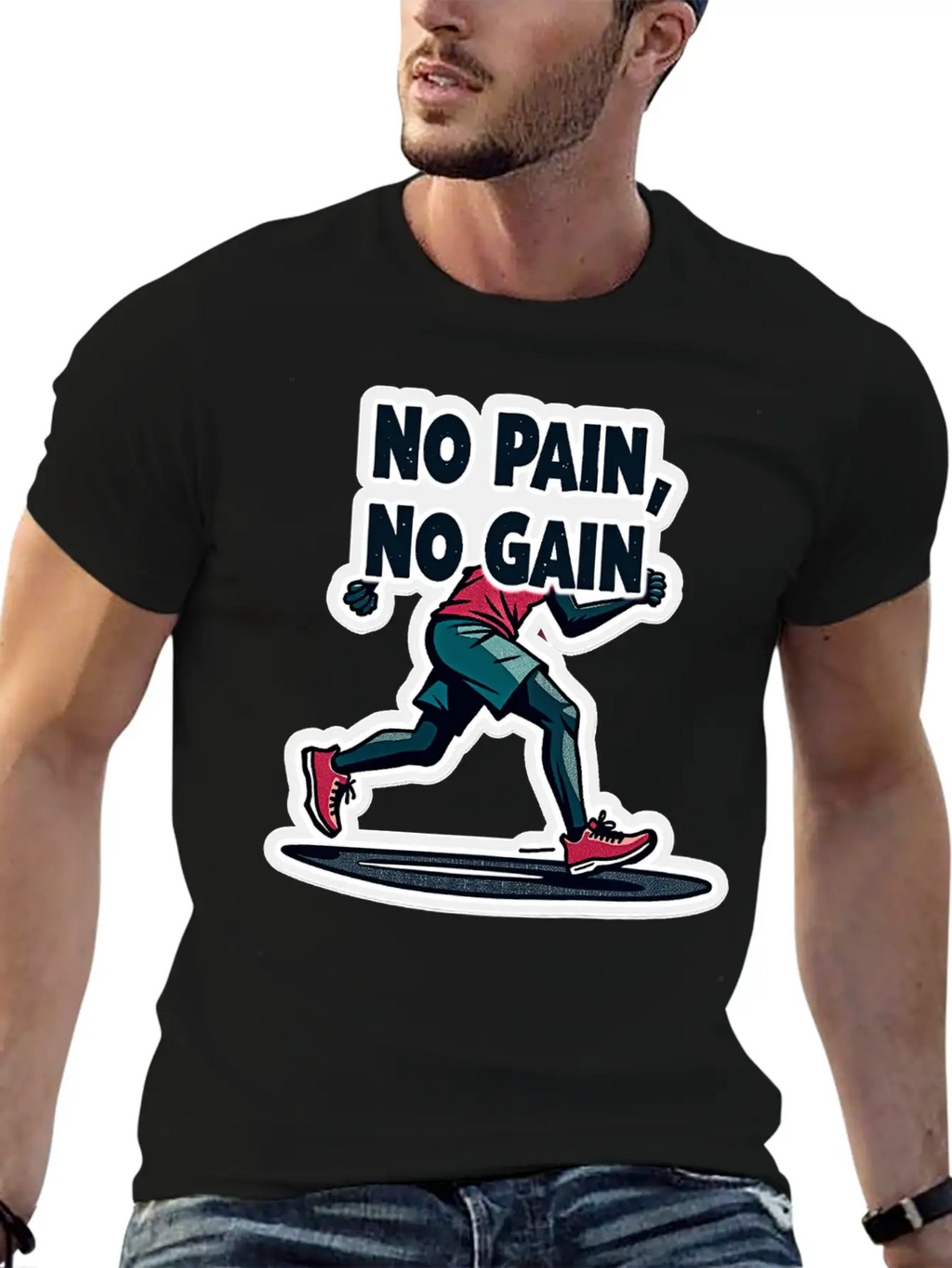 No Pain No Pain Unisex Short Sleeve Soft Cotton T-Shirt – Casual Everyday Wear