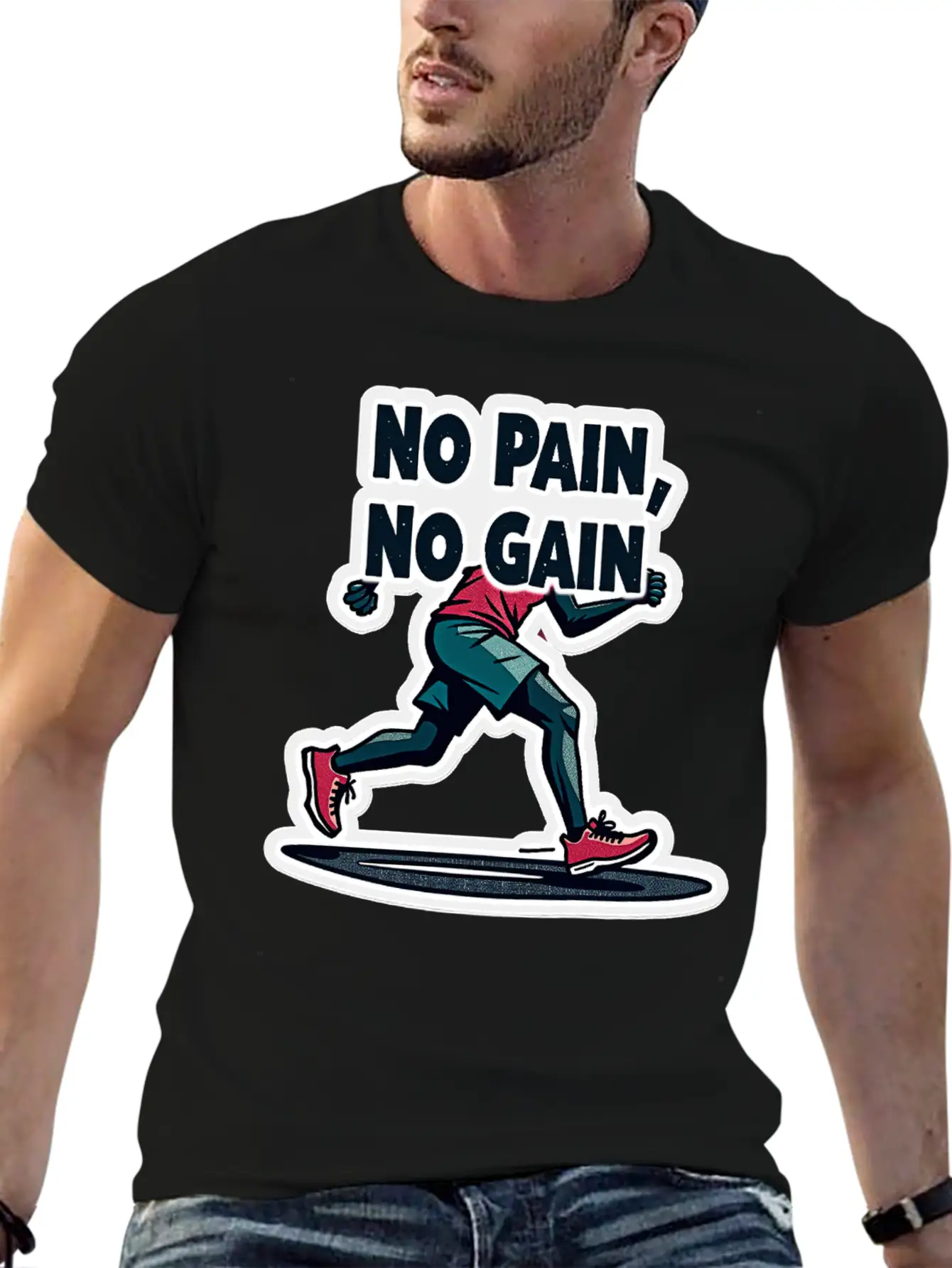 No Pain No Pain Unisex Short Sleeve Soft Cotton T-Shirt – Casual Everyday Wear