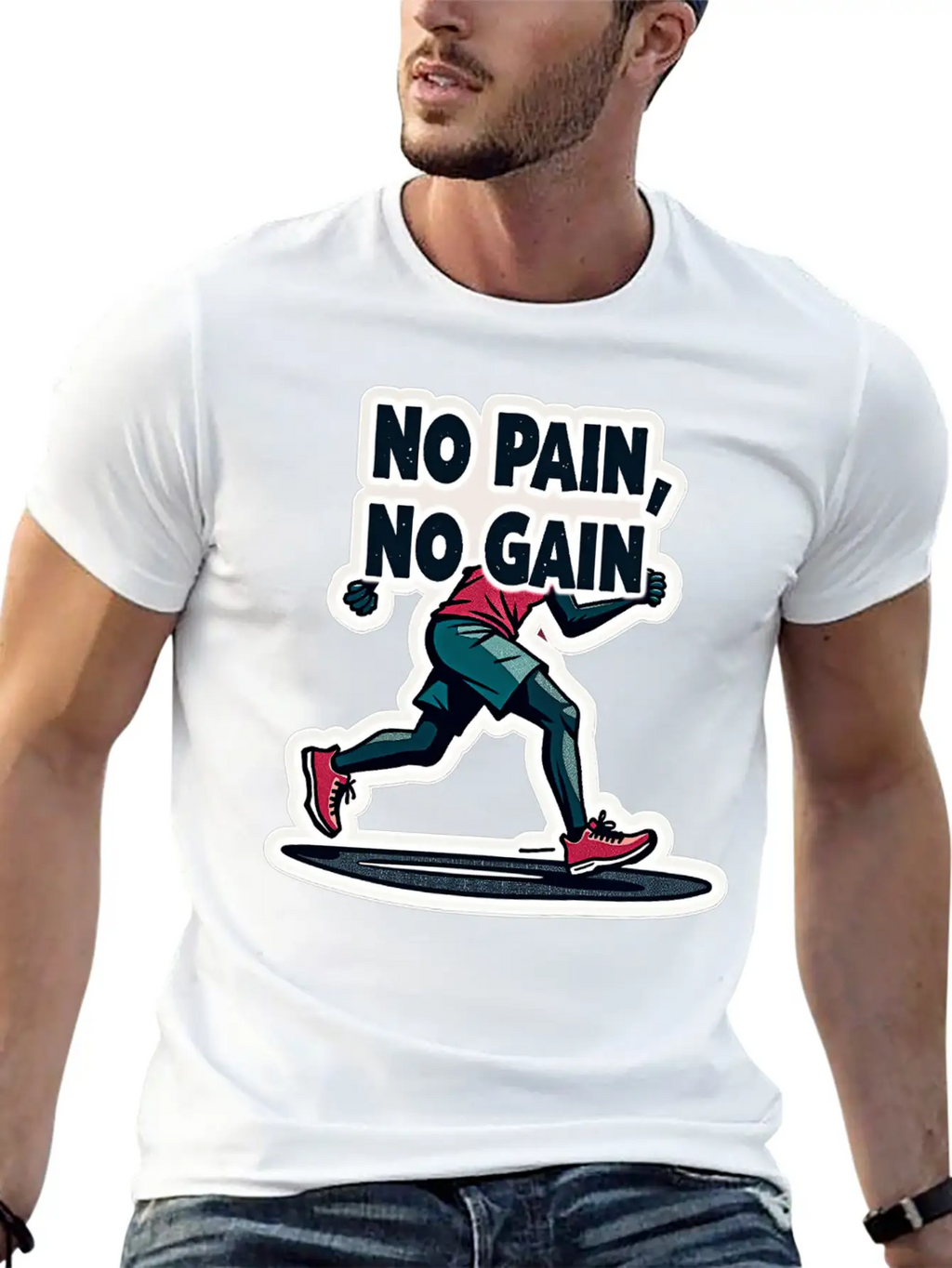 No Pain No Pain Unisex Short Sleeve Soft Cotton T-Shirt – Casual Everyday Wear