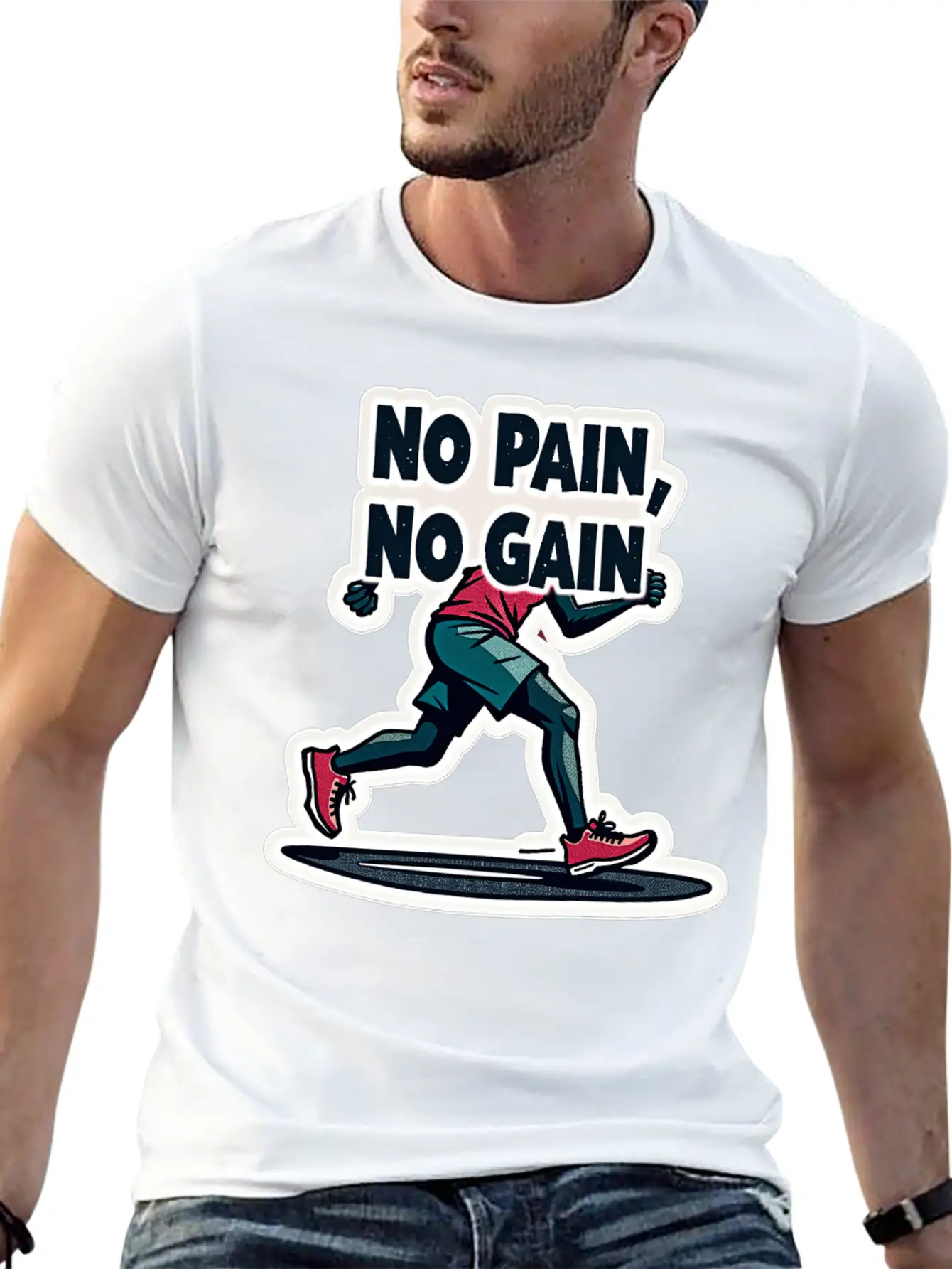 No Pain No Pain Unisex Short Sleeve Soft Cotton T-Shirt – Casual Everyday Wear
