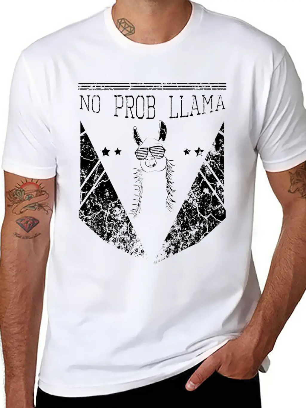 No Problem Llama Relax Chill Alpaca Breathable Soft Cotton T-Shirt – Timeless Casual Look