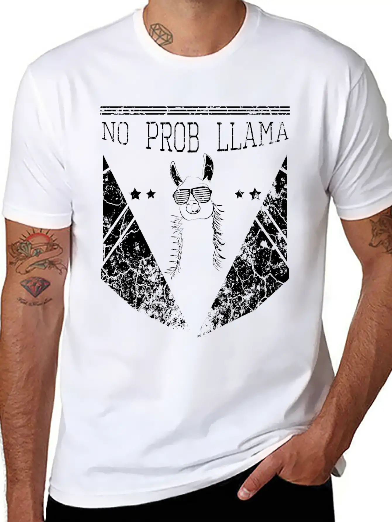 No Problem Llama Relax Chill Alpaca Breathable Soft Cotton T-Shirt – Timeless Casual Look
