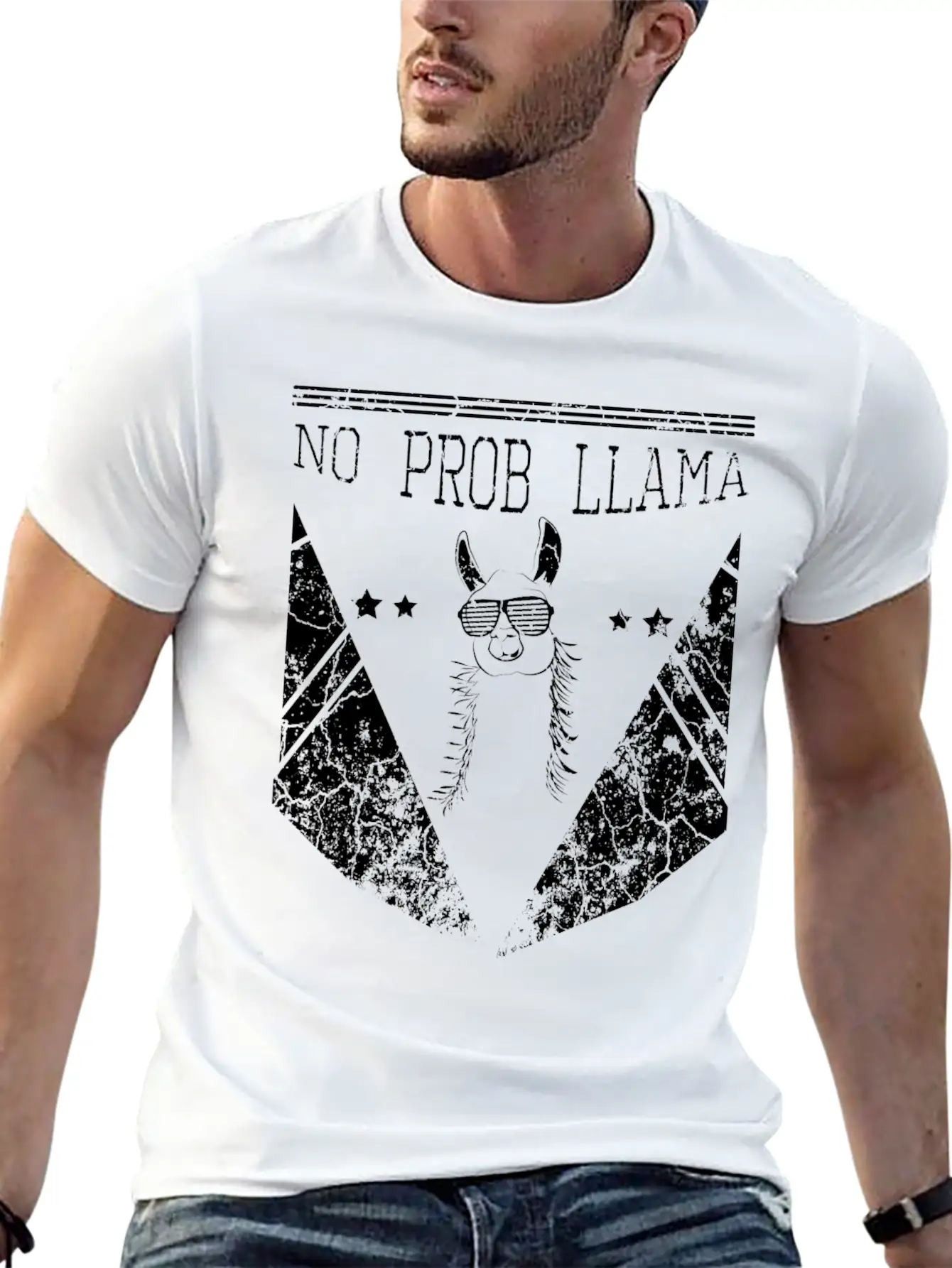 No Problem Llama Relax Chill Alpaca Breathable Soft Cotton T-Shirt – Timeless Casual Look