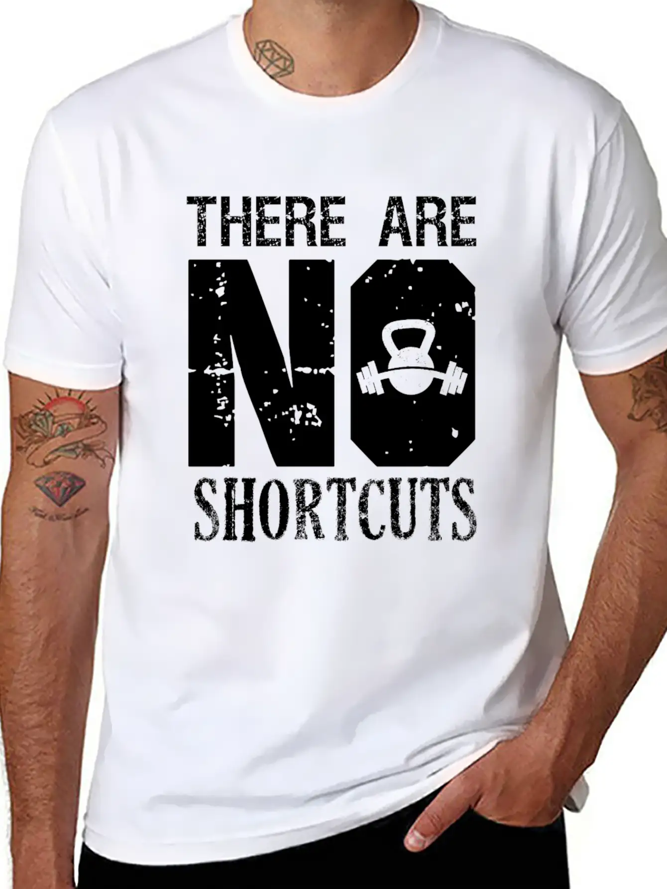 No Shortcuts Unisex Casual T-Shirt – Clean Design For Daily Comfort