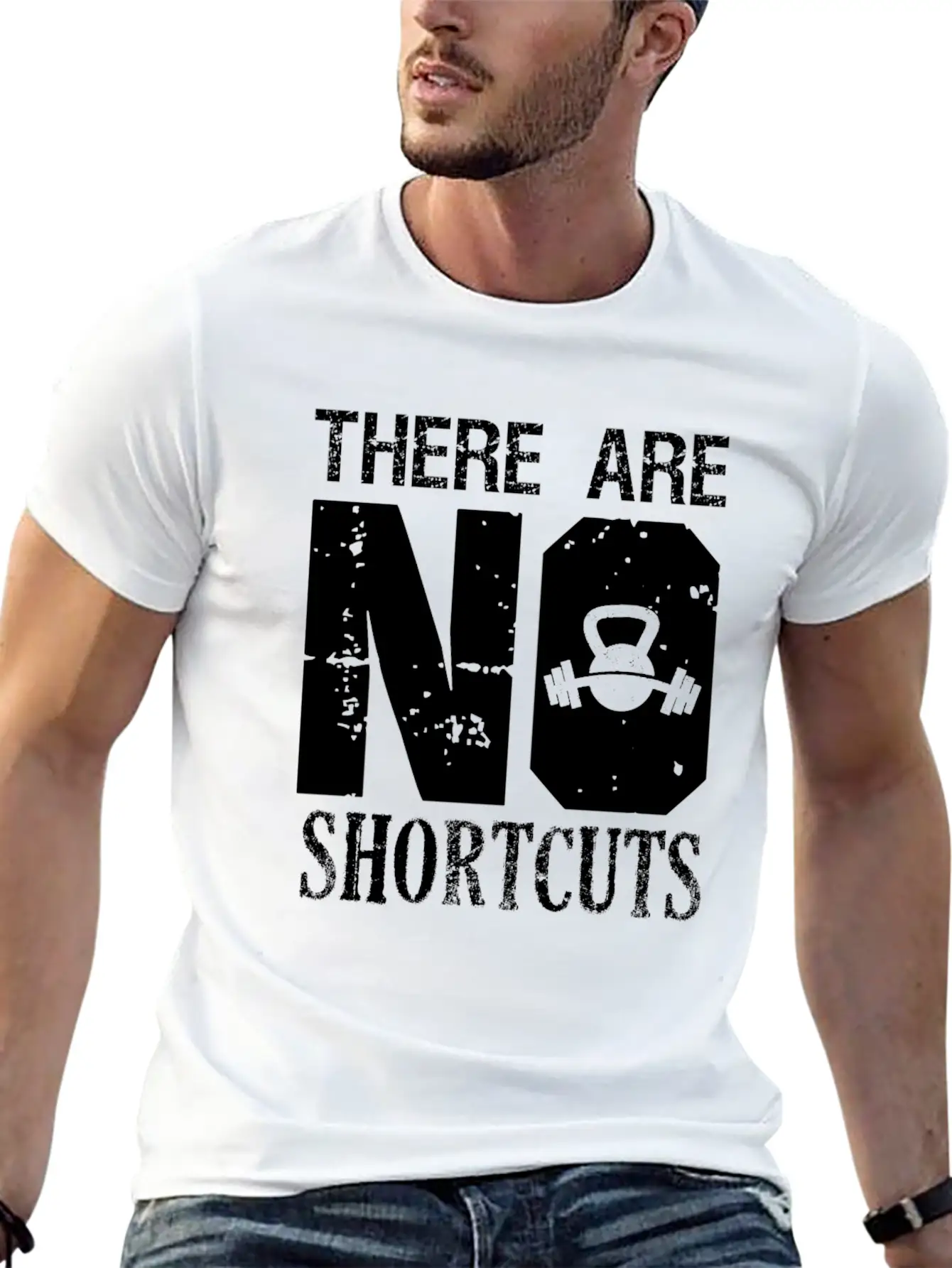 No Shortcuts Unisex Casual T-Shirt – Clean Design For Daily Comfort