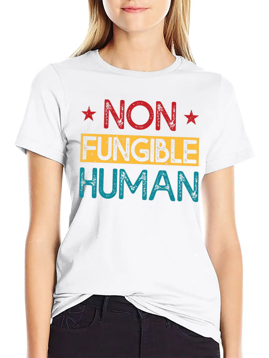 Non-Fungible Human Classic Fit Graphic Tee For Daily Comfort – Unisex Cotton Shirt