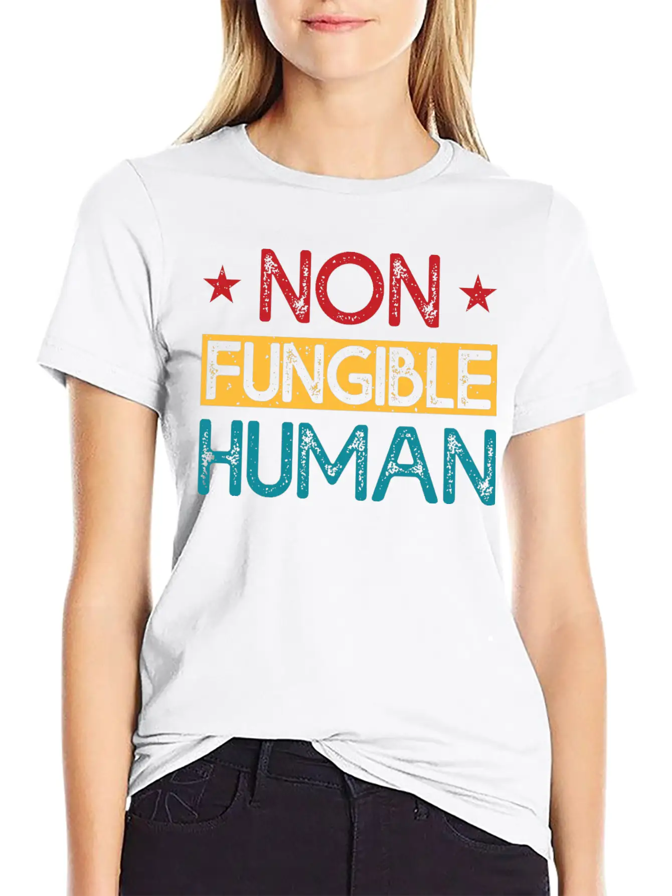 Non-Fungible Human Classic Fit Graphic Tee For Daily Comfort – Unisex Cotton Shirt