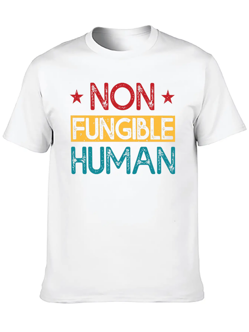 Non-Fungible Human Classic Fit Graphic Tee For Daily Comfort – Unisex Cotton Shirt