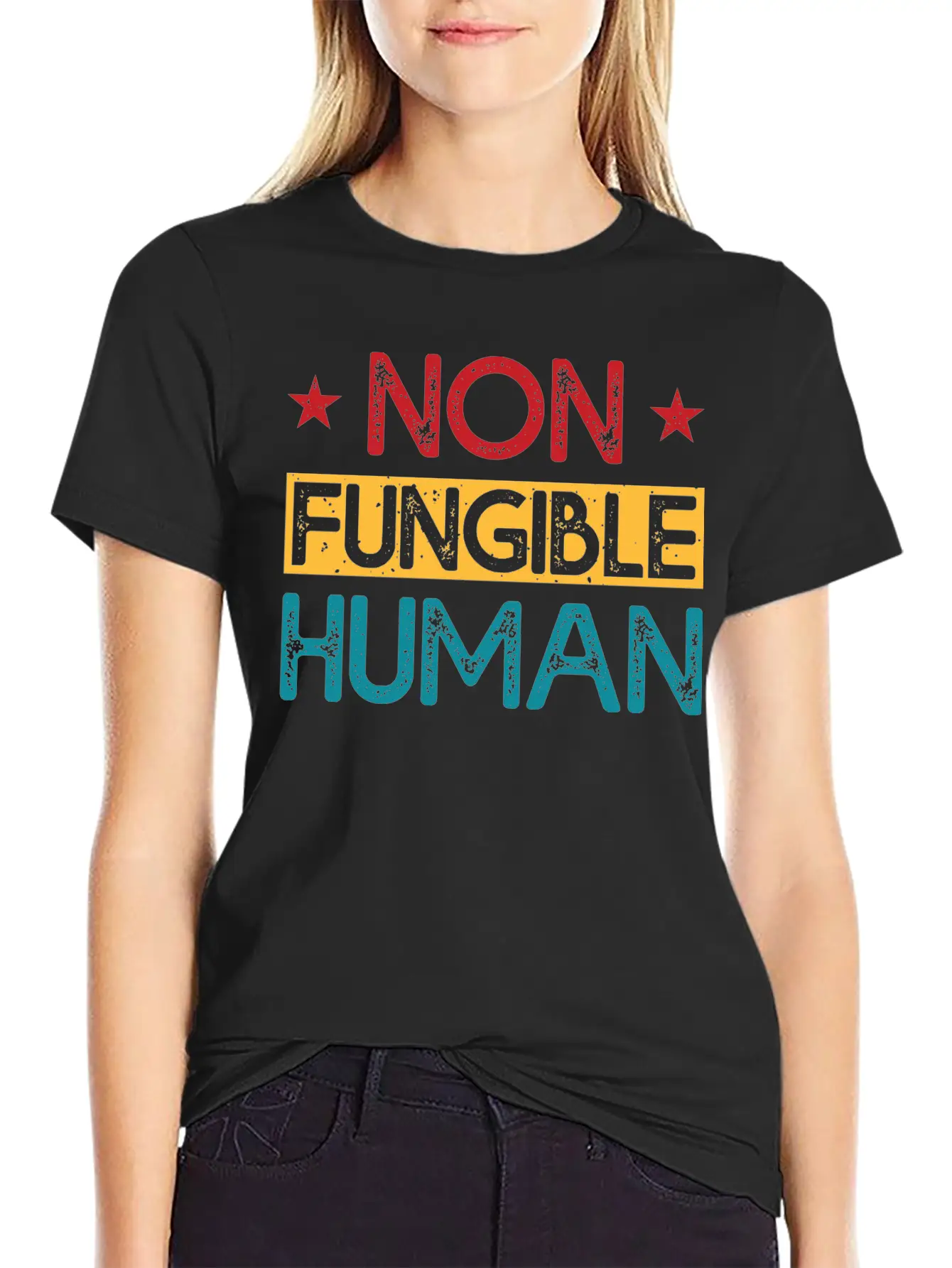 Non-Fungible Human Classic Fit Graphic Tee For Daily Comfort – Unisex Cotton Shirt