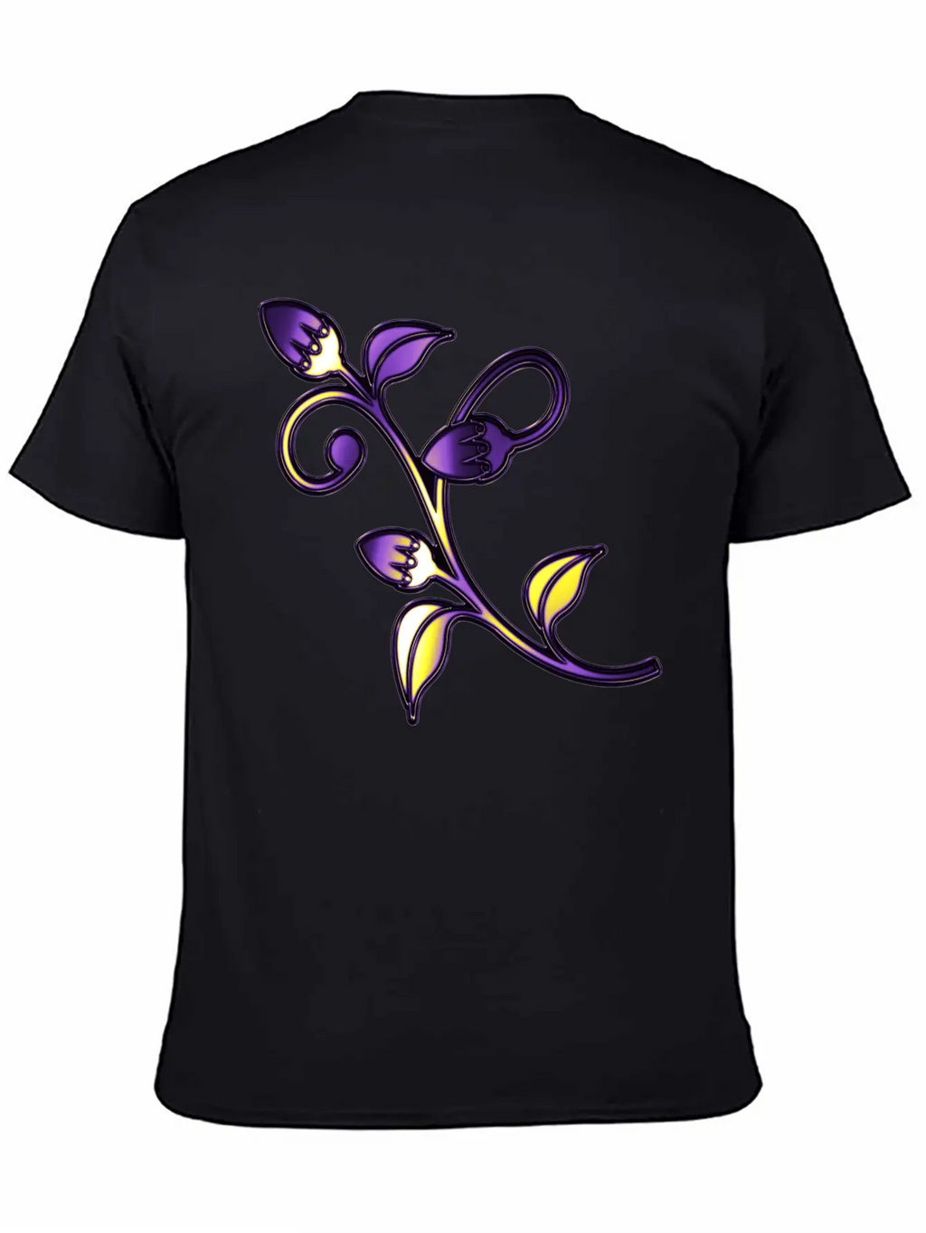 Nonbinary Pride Stained Glass Flowering Stem Stylish Everyday T-Shirt – Unisex Basic Cotton Tee