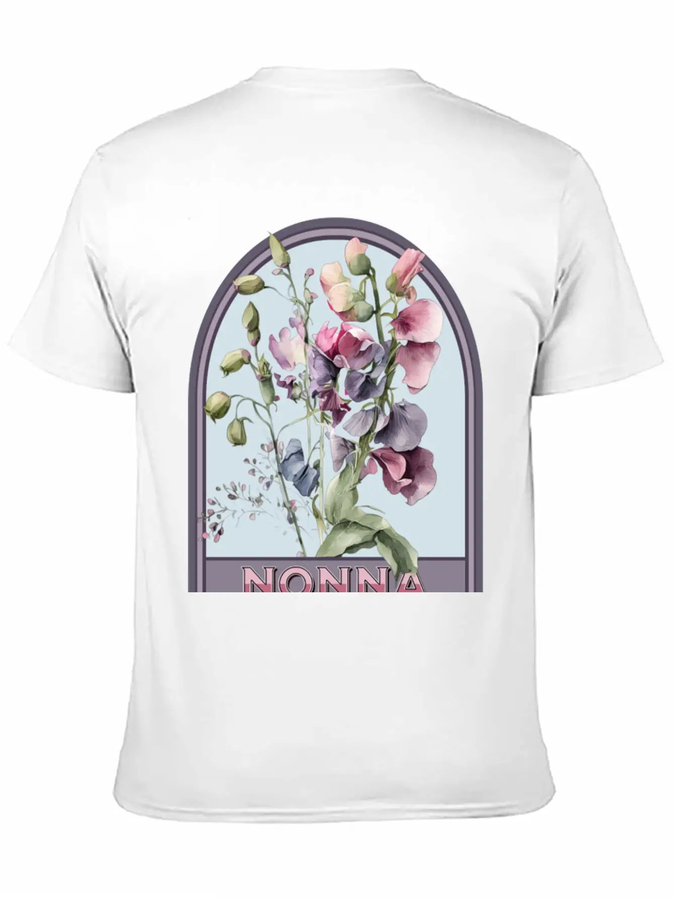 Nonna Vintage Floral Grandmother Essential Cotton Tee For Daily Outfits – Unisex Style