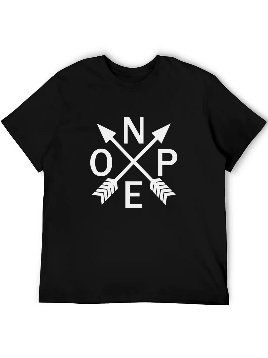 Nope Compass Unisex Short Sleeve Soft Cotton T-Shirt – Casual Everyday Wear