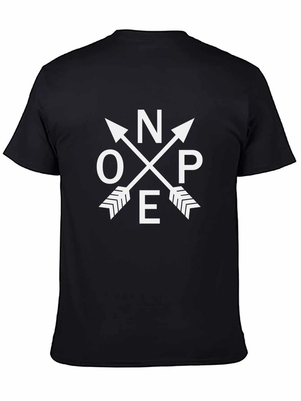Nope Compass Unisex Short Sleeve Soft Cotton T-Shirt – Casual Everyday Wear