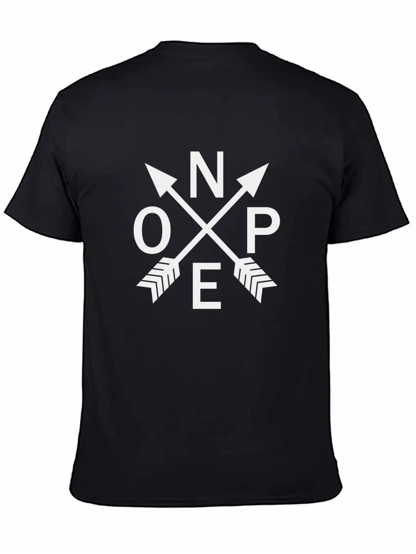 Nope Compass Unisex Short Sleeve Soft Cotton T-Shirt – Casual Everyday Wear