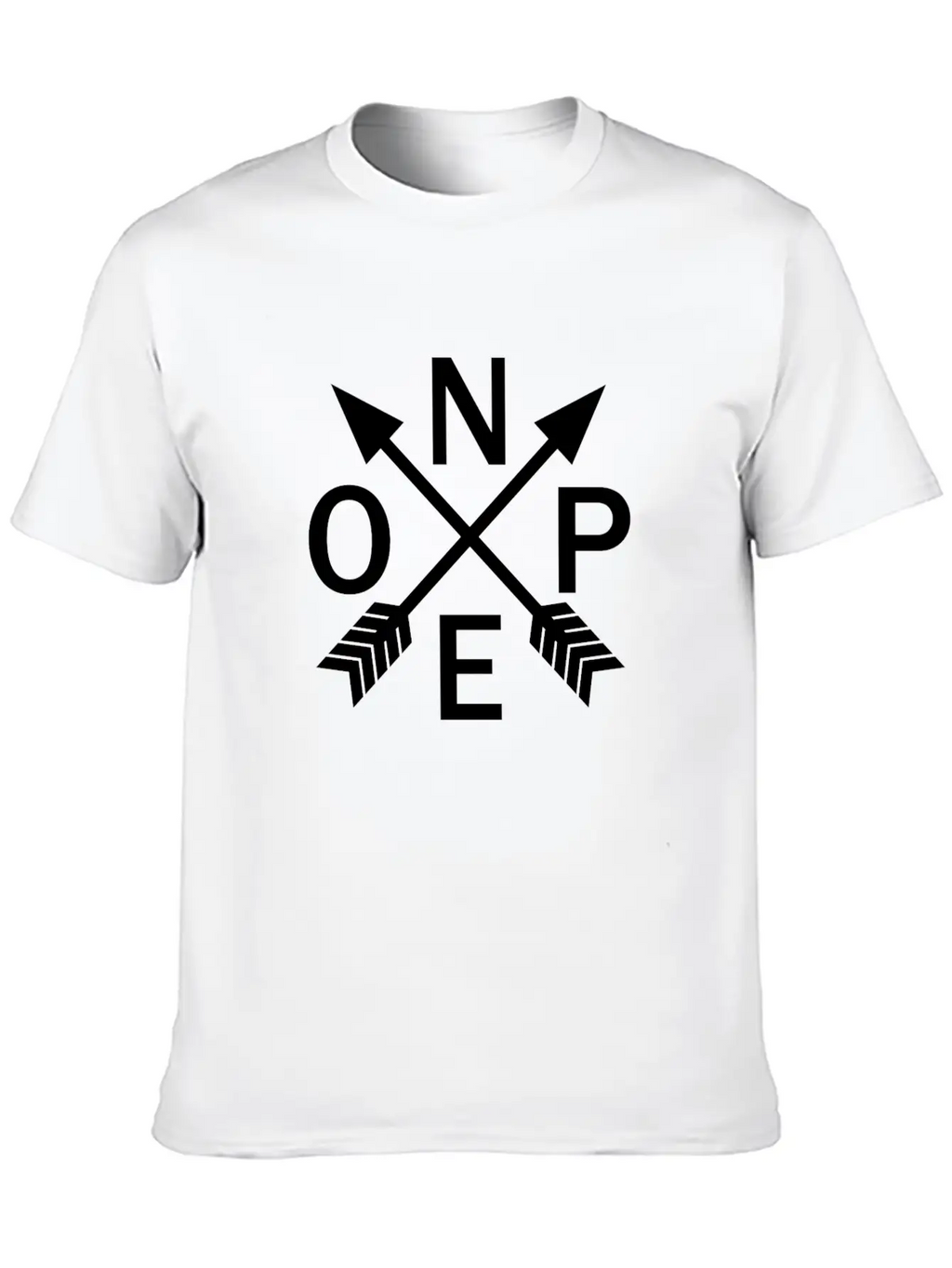 Nope Compass Unisex Short Sleeve Soft Cotton T-Shirt – Casual Everyday Wear