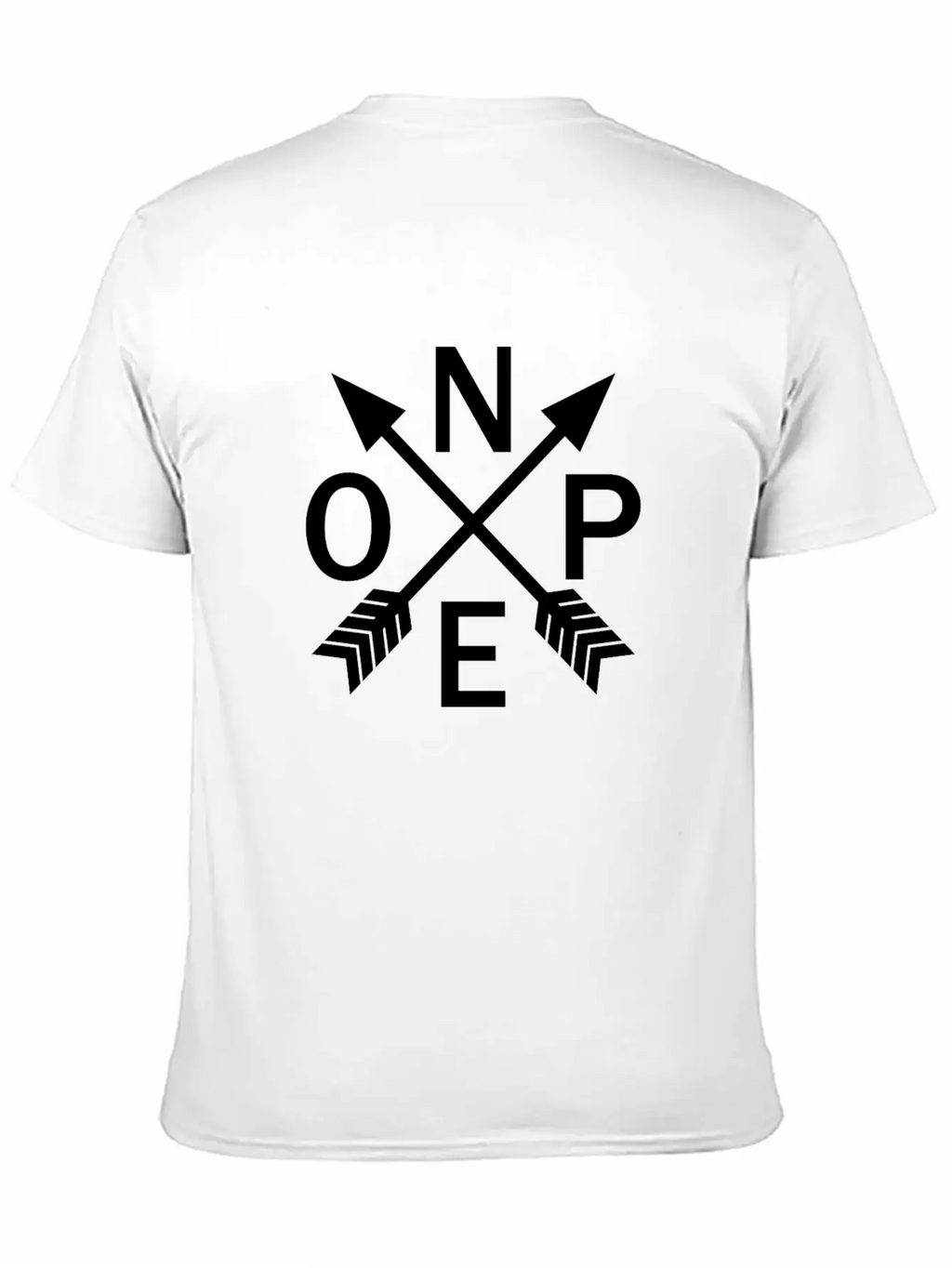 Nope Compass Unisex Short Sleeve Soft Cotton T-Shirt – Casual Everyday Wear