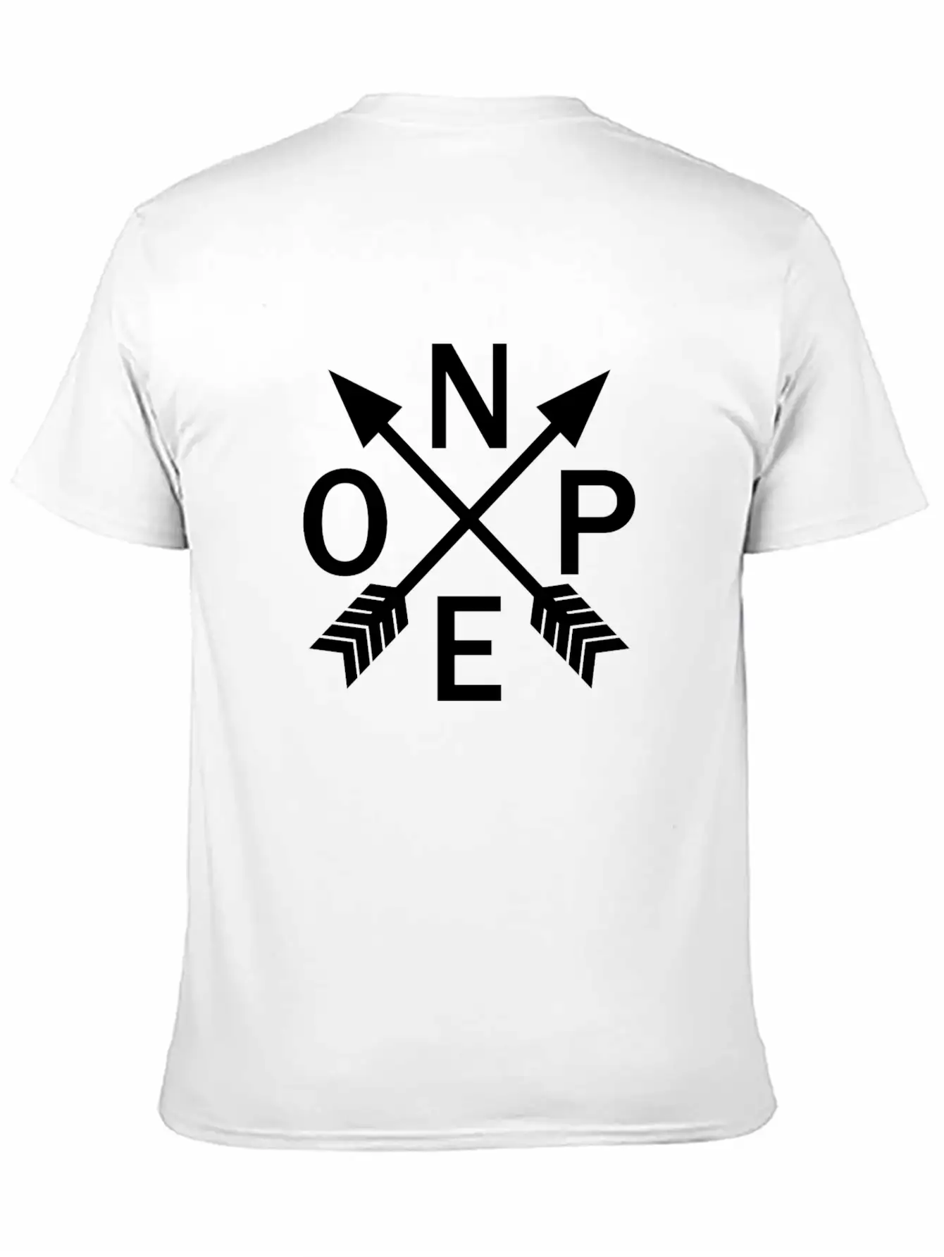 Nope Compass Unisex Short Sleeve Soft Cotton T-Shirt – Casual Everyday Wear