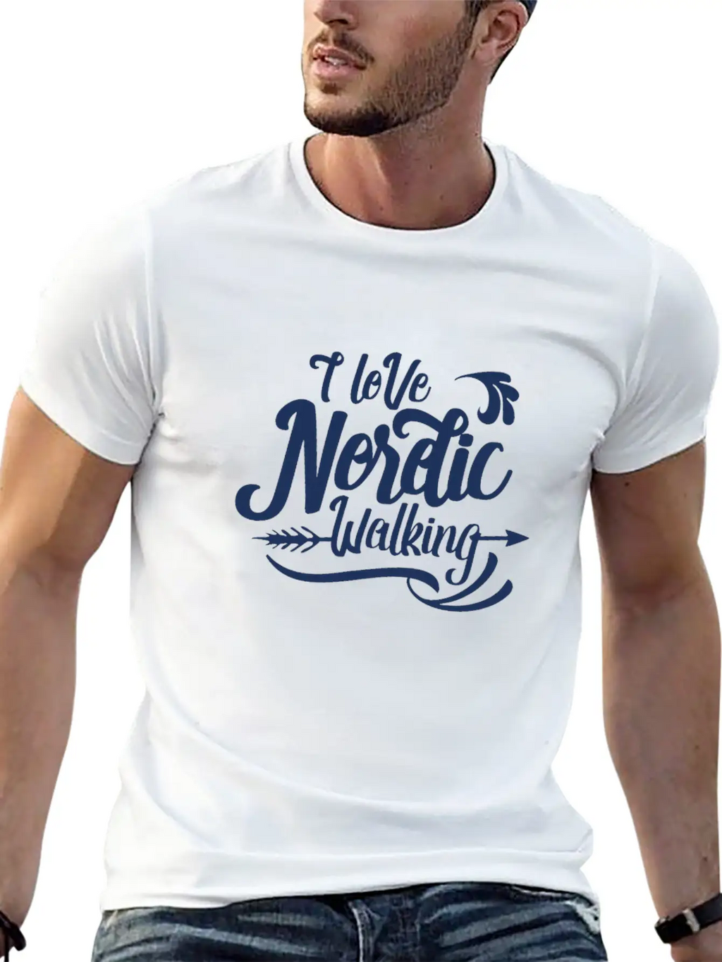 Nordic Walking Walk Classic Fit Graphic Tee For Daily Comfort – Unisex Cotton Shirt
