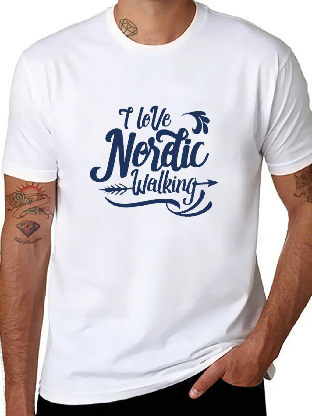 Nordic Walking Walk Classic Fit Graphic Tee For Daily Comfort – Unisex Cotton Shirt