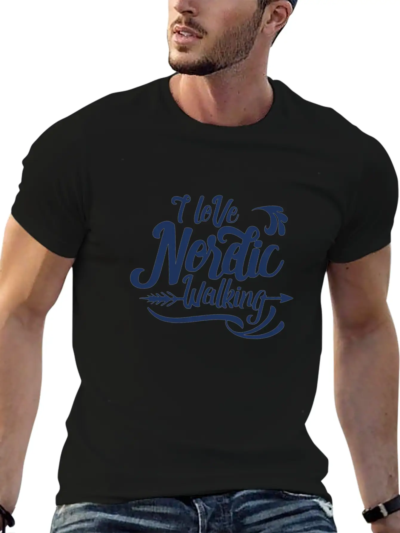 Nordic Walking Walk Classic Fit Graphic Tee For Daily Comfort – Unisex Cotton Shirt