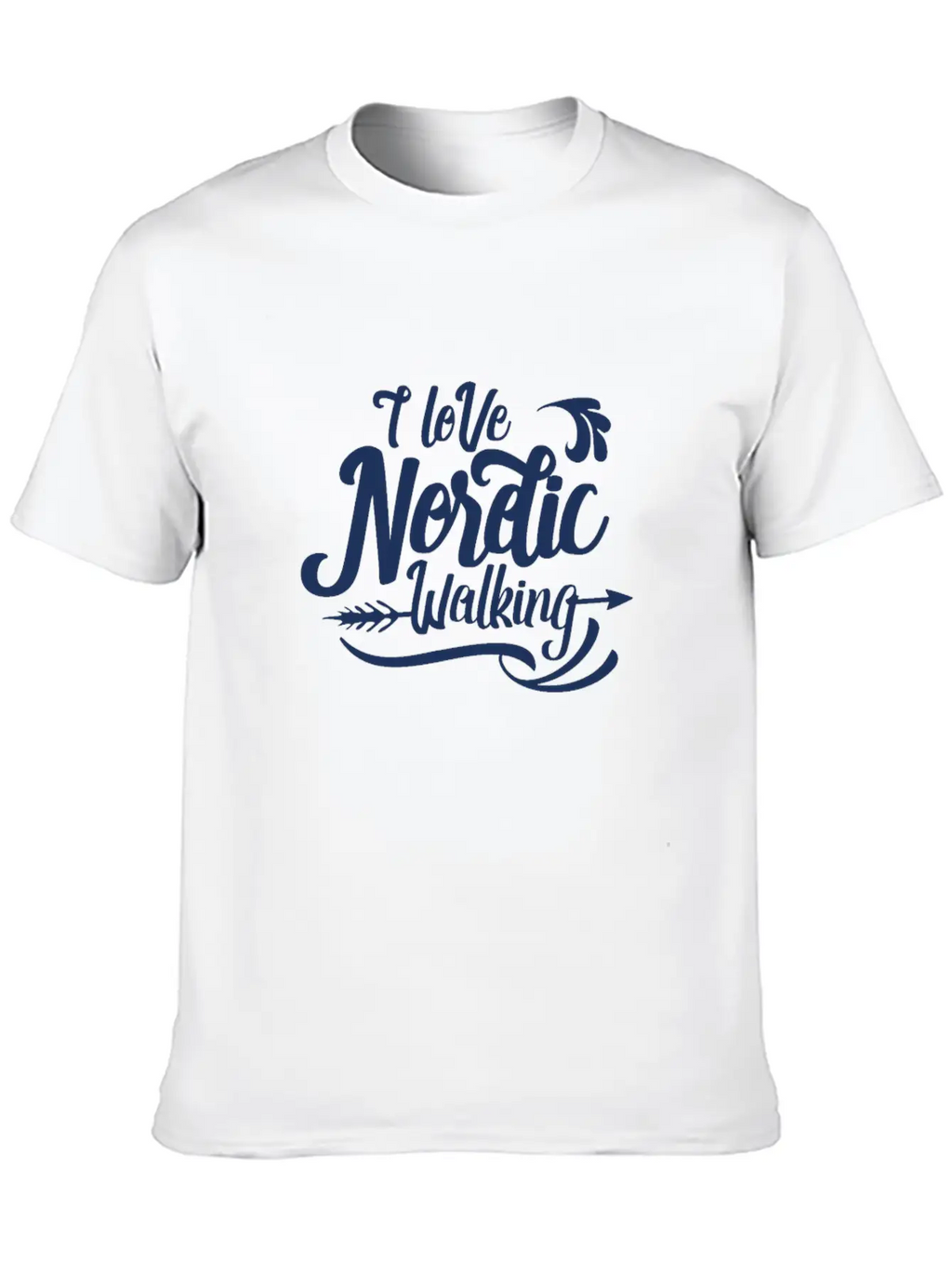 Nordic Walking Walk Classic Fit Graphic Tee For Daily Comfort – Unisex Cotton Shirt