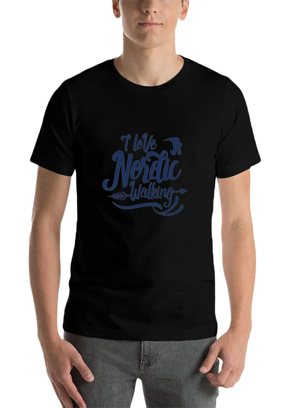 Nordic Walking Walk Classic Fit Graphic Tee For Daily Comfort – Unisex Cotton Shirt