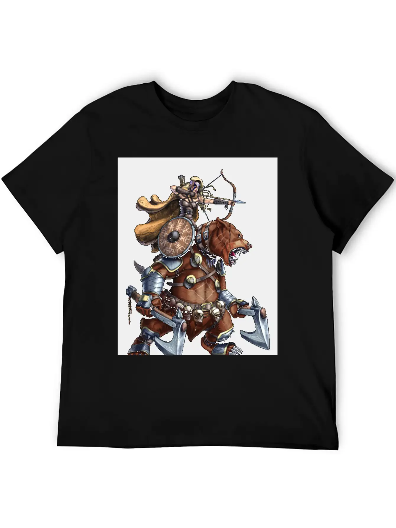 Norse Bear Viking Archer Warrior Stylish Everyday T-Shirt – Unisex Basic Cotton Tee