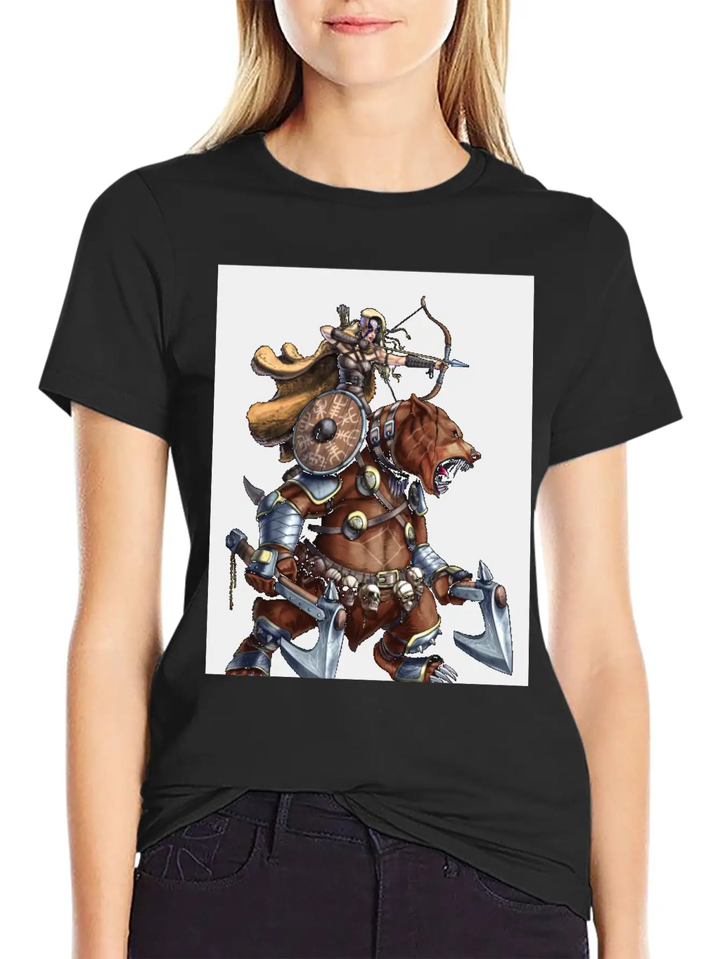 Norse Bear Viking Archer Warrior Stylish Everyday T-Shirt – Unisex Basic Cotton Tee