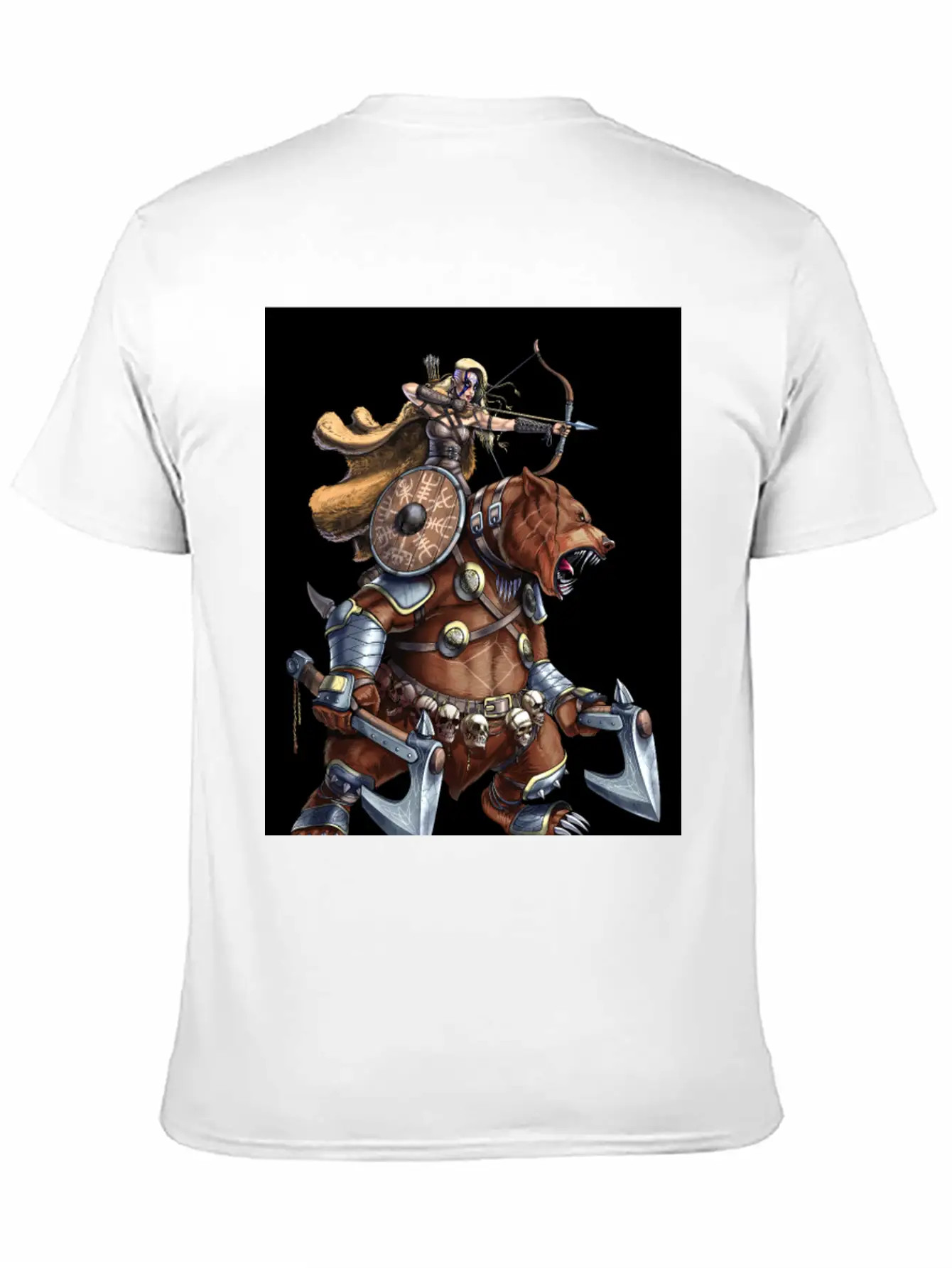Norse Bear Viking Archer Warrior Stylish Everyday T-Shirt – Unisex Basic Cotton Tee