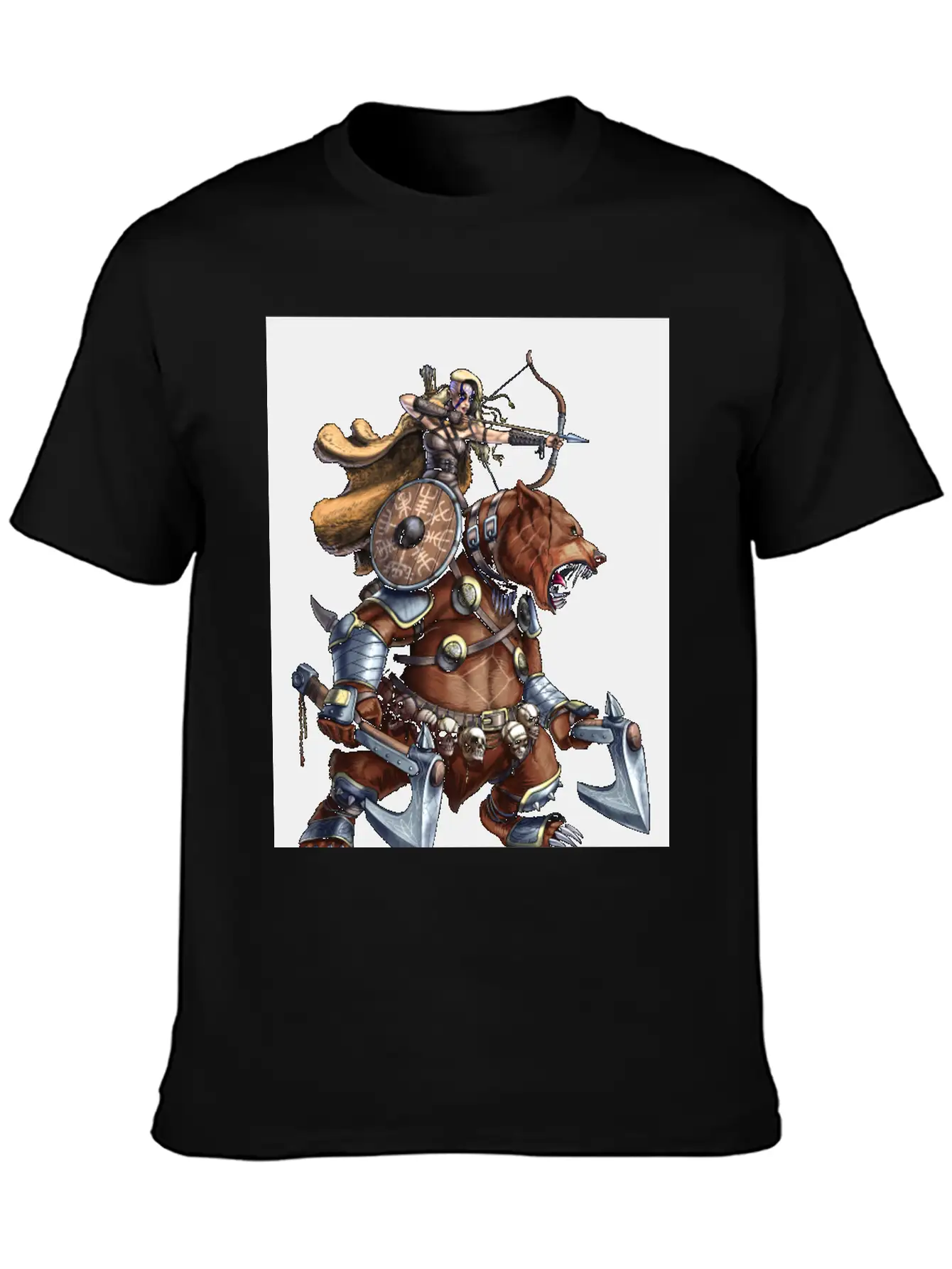 Norse Bear Viking Archer Warrior Stylish Everyday T-Shirt – Unisex Basic Cotton Tee