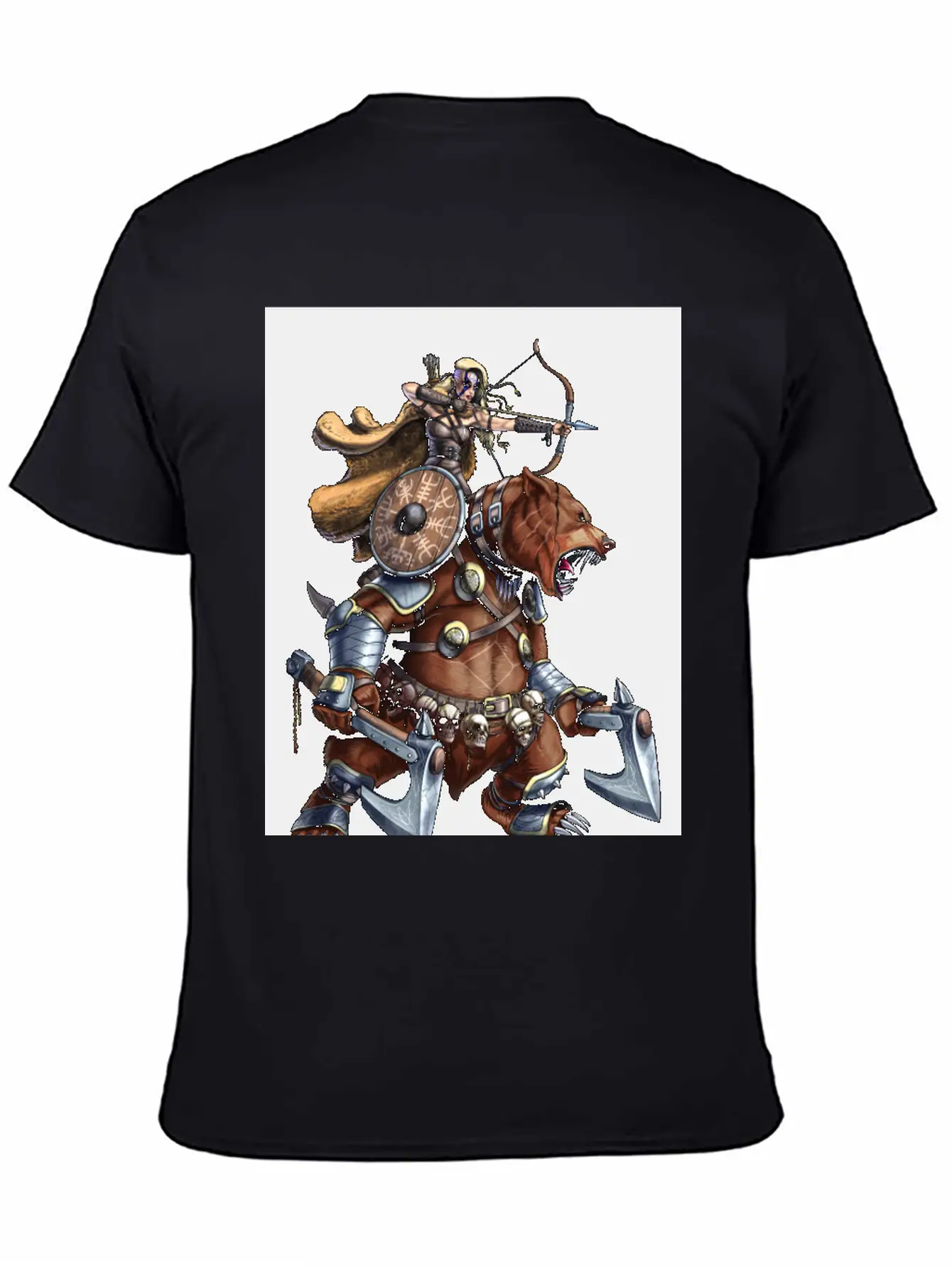 Norse Bear Viking Archer Warrior Stylish Everyday T-Shirt – Unisex Basic Cotton Tee
