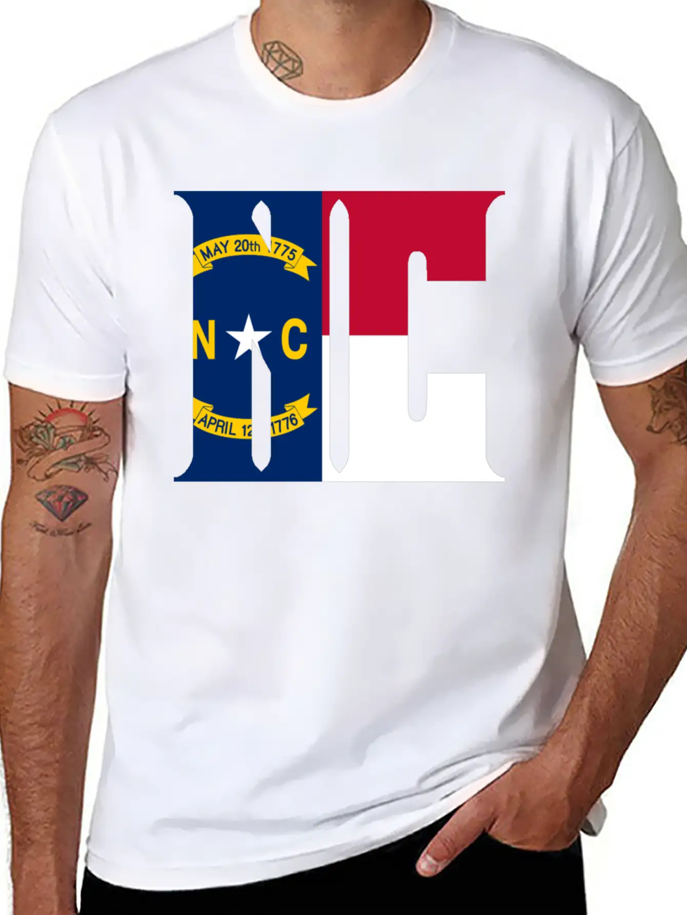 North Carolina Unisex Short Sleeve Soft Cotton T-Shirt – Casual Everyday Wear