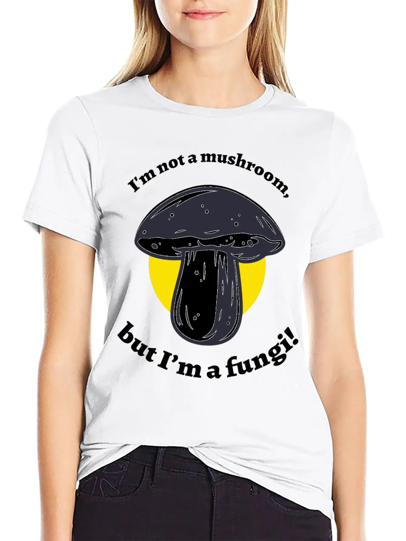 Not A Mushroom Mushroom Collecting Stylish Everyday T-Shirt – Unisex Basic Cotton Tee