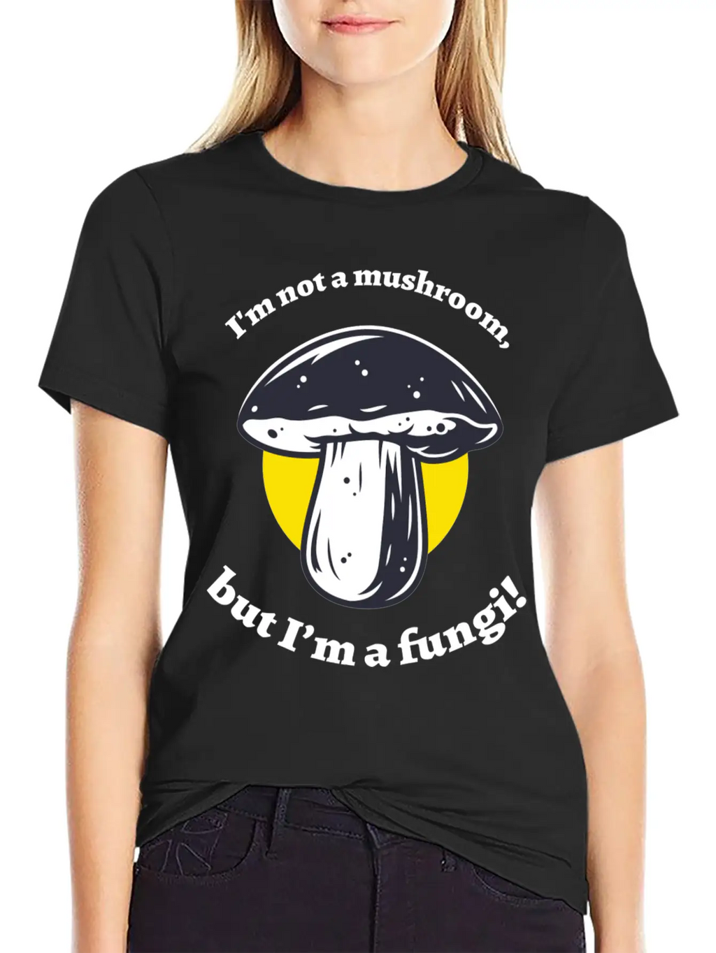 Not A Mushroom Mushroom Collecting Stylish Everyday T-Shirt – Unisex Basic Cotton Tee