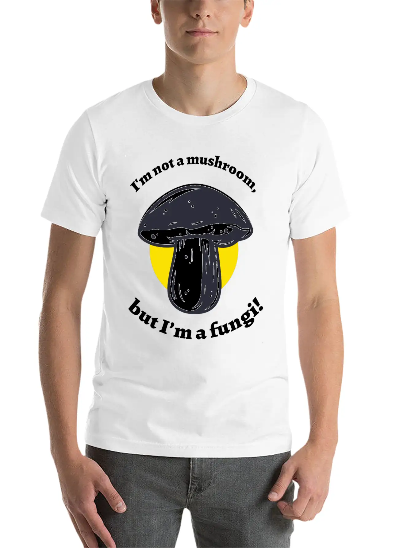 Not A Mushroom Mushroom Collecting Stylish Everyday T-Shirt – Unisex Basic Cotton Tee