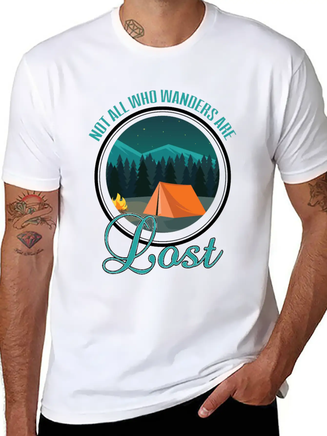 Not All Who Wanders Are Lost Essential Cotton Tee For Daily Outfits – Unisex Style