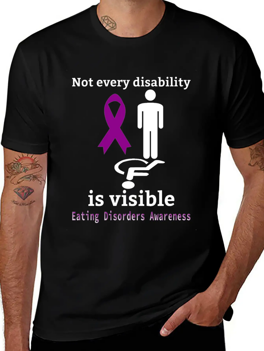 Not Every Disability Is Visible Eating Disorders A Casual Graphic T-Shirt – Simple And Comfortable Daily Wear