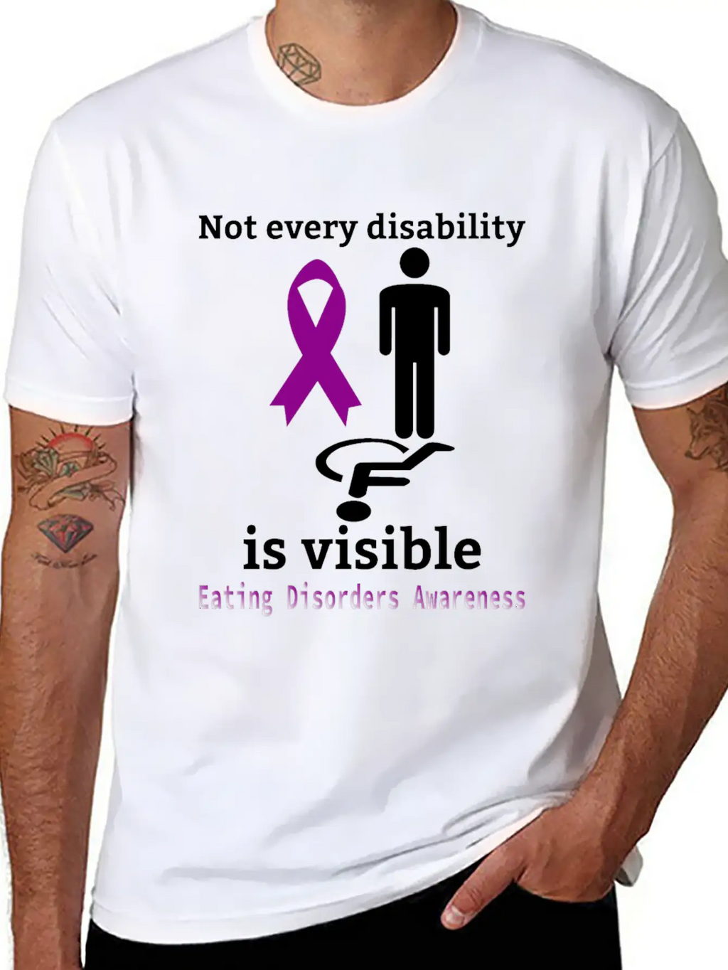 Not Every Disability Is Visible Eating Disorders A Casual Graphic T-Shirt – Simple And Comfortable Daily Wear