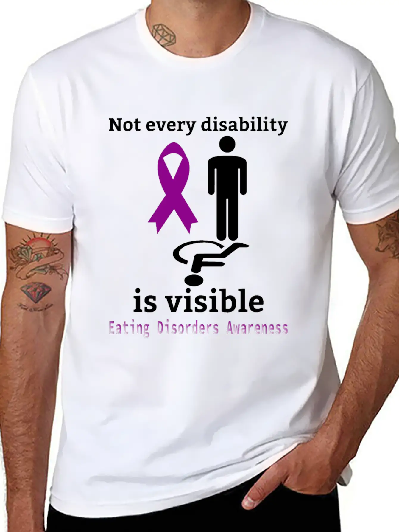 Not Every Disability Is Visible Eating Disorders A Casual Graphic T-Shirt – Simple And Comfortable Daily Wear
