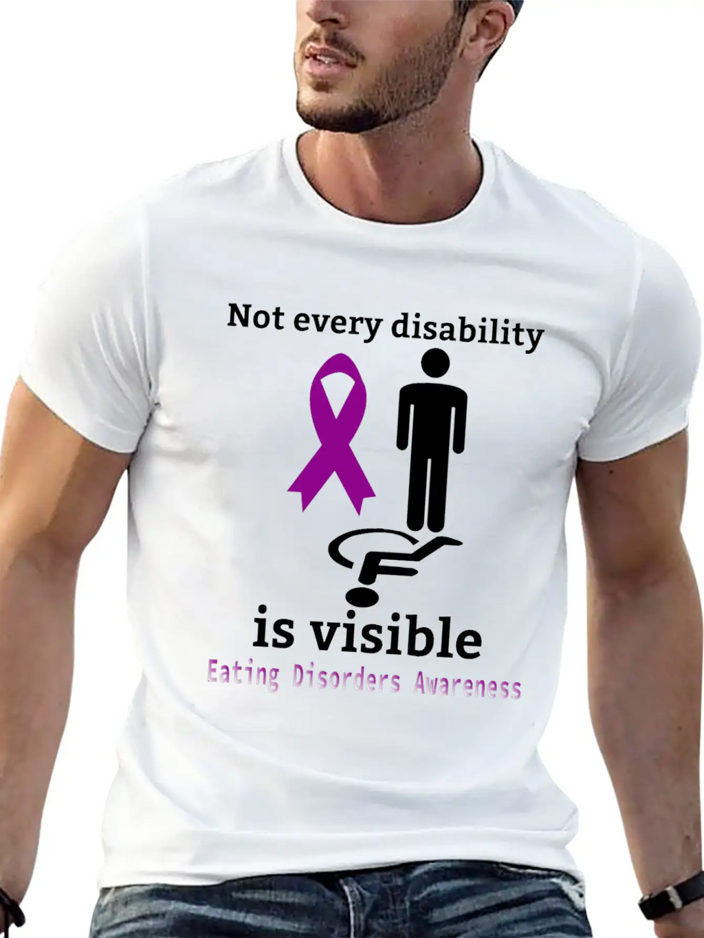 Not Every Disability Is Visible Eating Disorders A Casual Graphic T-Shirt – Simple And Comfortable Daily Wear