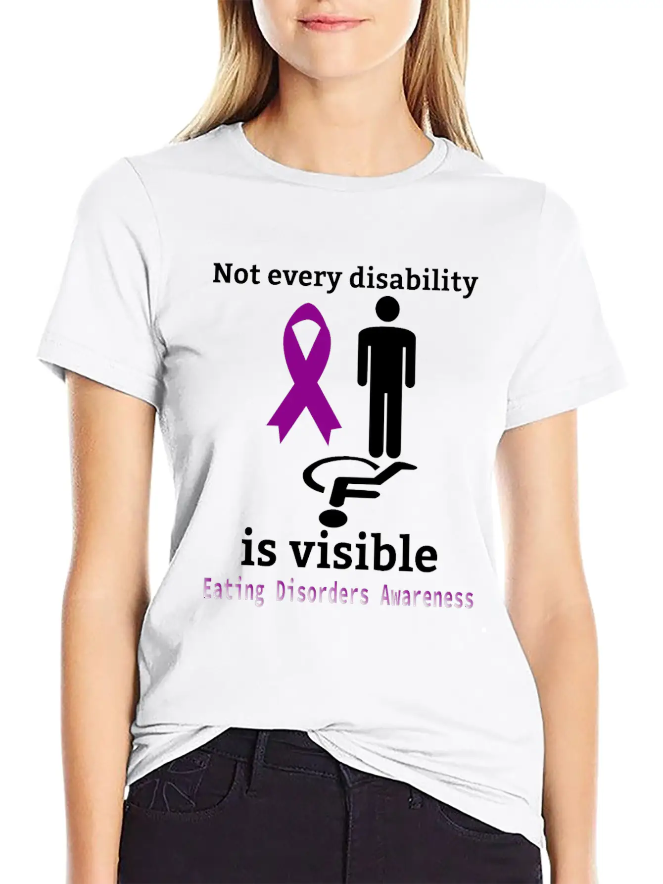 Not Every Disability Is Visible Eating Disorders A Casual Graphic T-Shirt – Simple And Comfortable Daily Wear