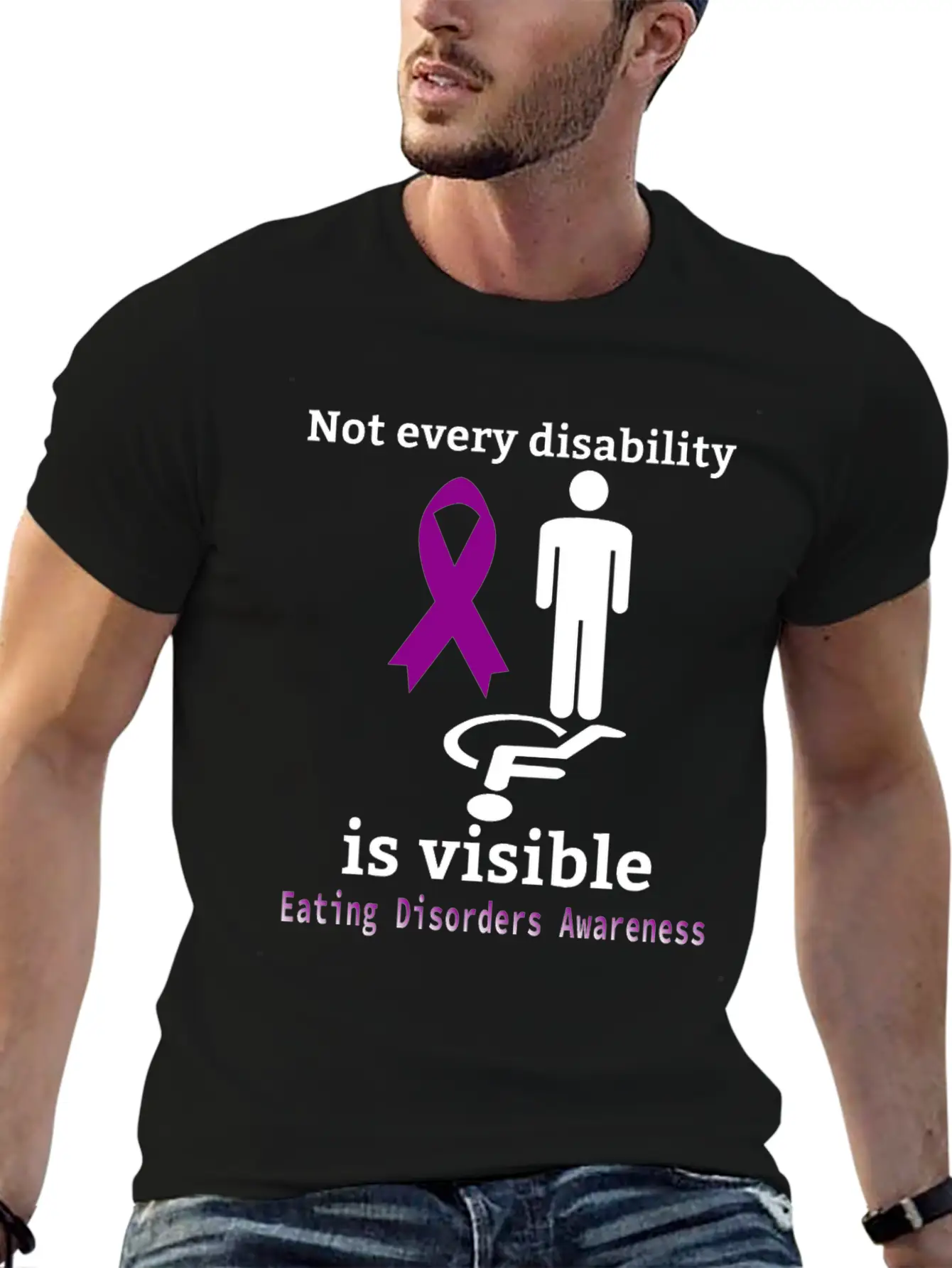 Not Every Disability Is Visible Eating Disorders A Casual Graphic T-Shirt – Simple And Comfortable Daily Wear