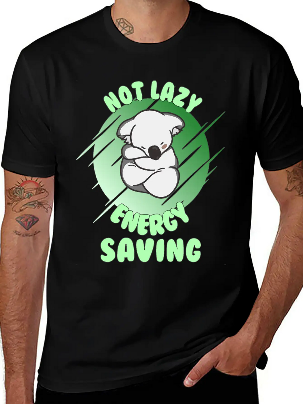 Not Lazy Energy Saving - Lazy Koala Bear Gift Unisex Casual T-Shirt – Clean Design For Daily Comfort