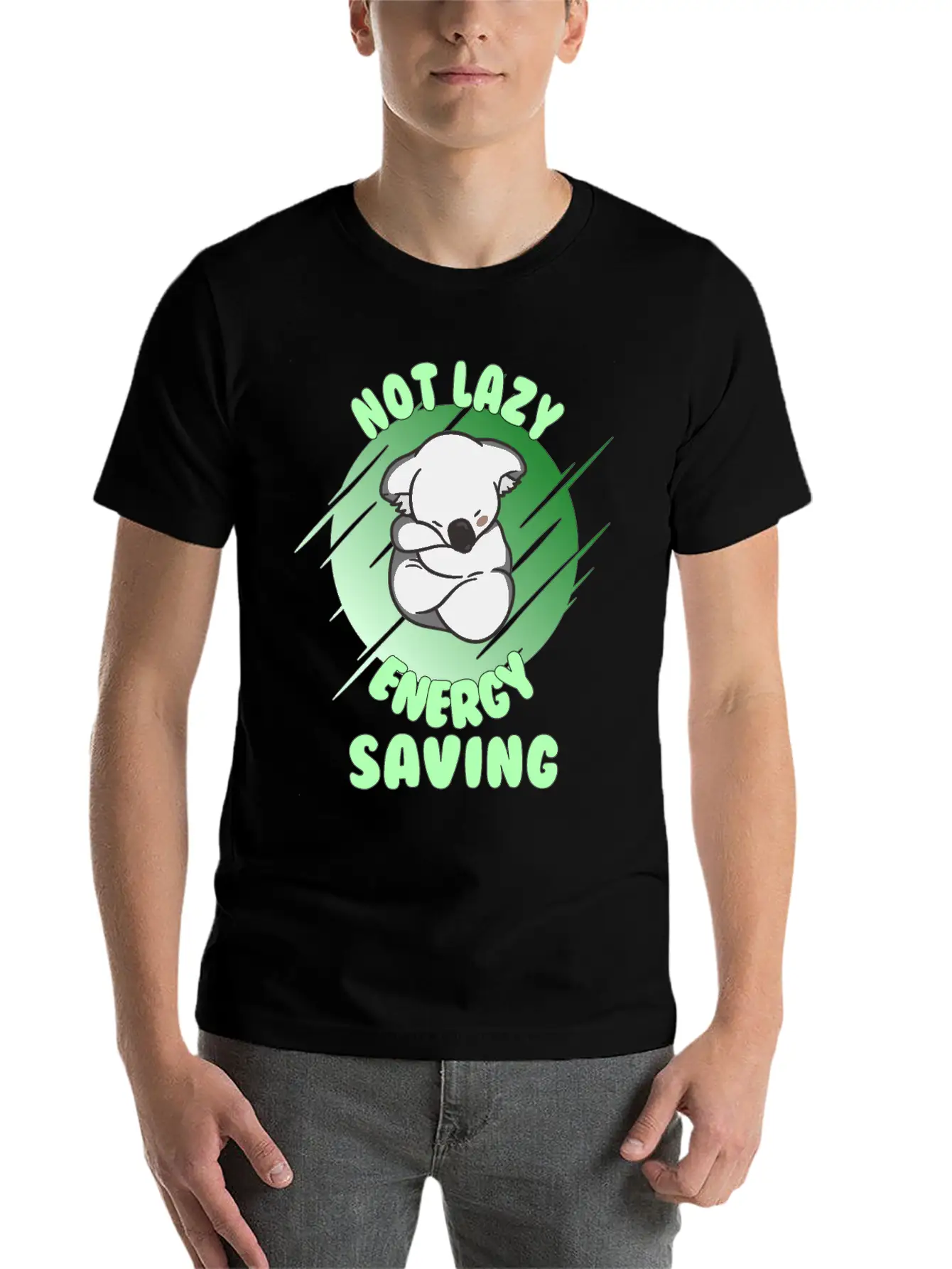Not Lazy Energy Saving - Lazy Koala Bear Gift Unisex Casual T-Shirt – Clean Design For Daily Comfort