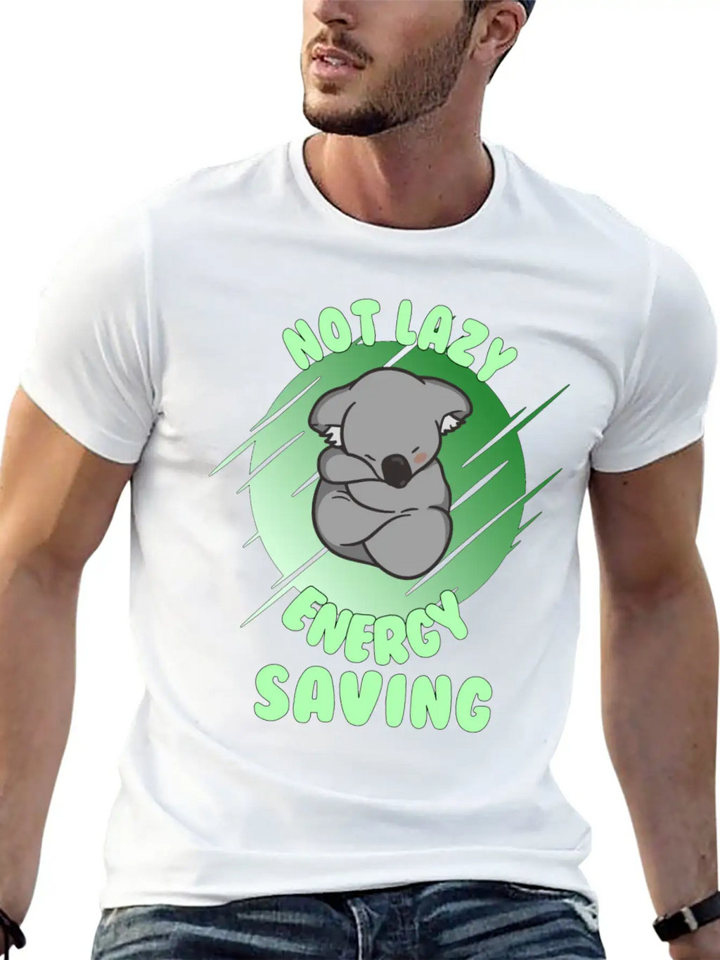Not Lazy Energy Saving - Lazy Koala Bear Gift Unisex Casual T-Shirt – Clean Design For Daily Comfort