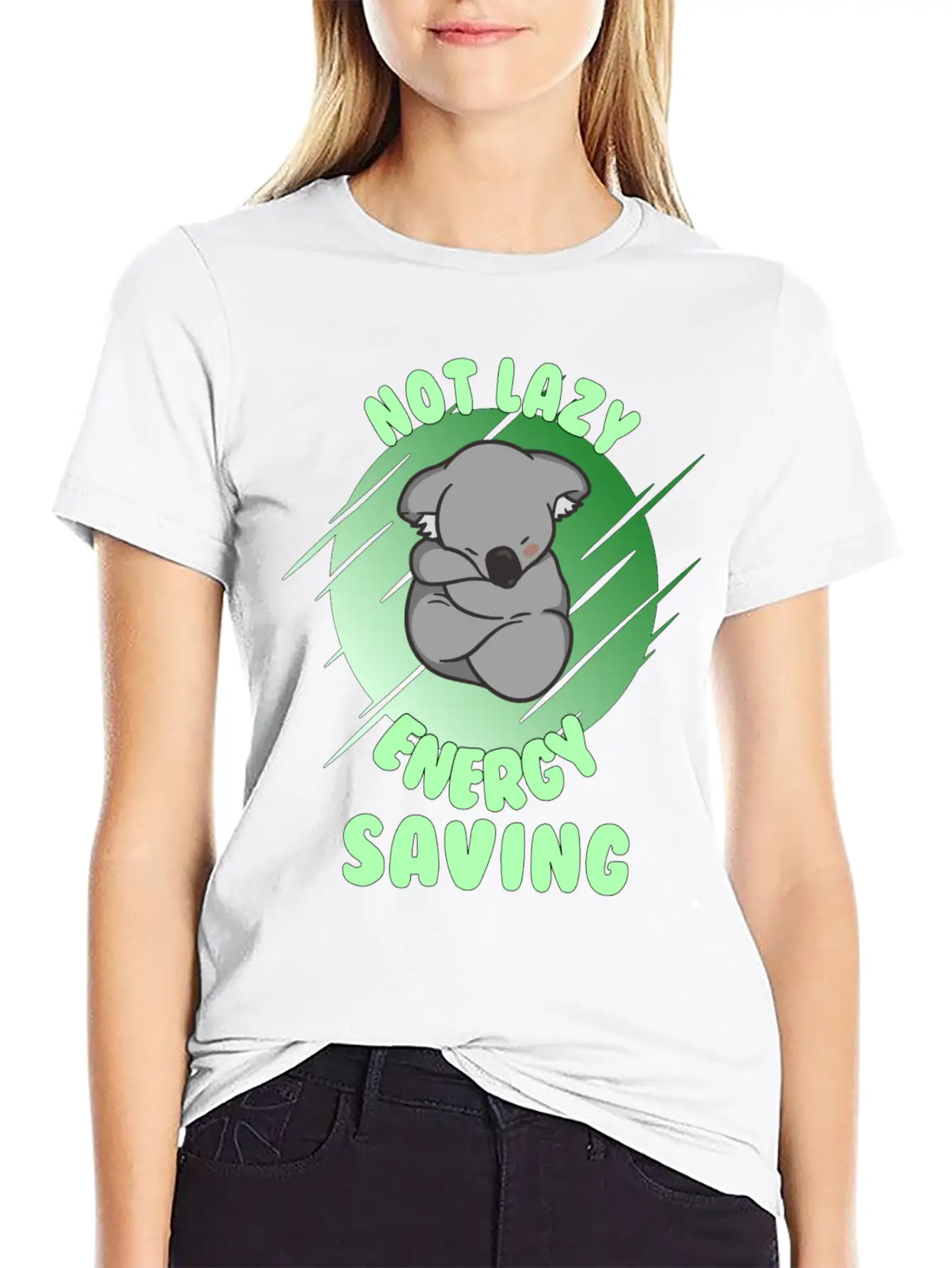 Not Lazy Energy Saving - Lazy Koala Bear Gift Unisex Casual T-Shirt – Clean Design For Daily Comfort